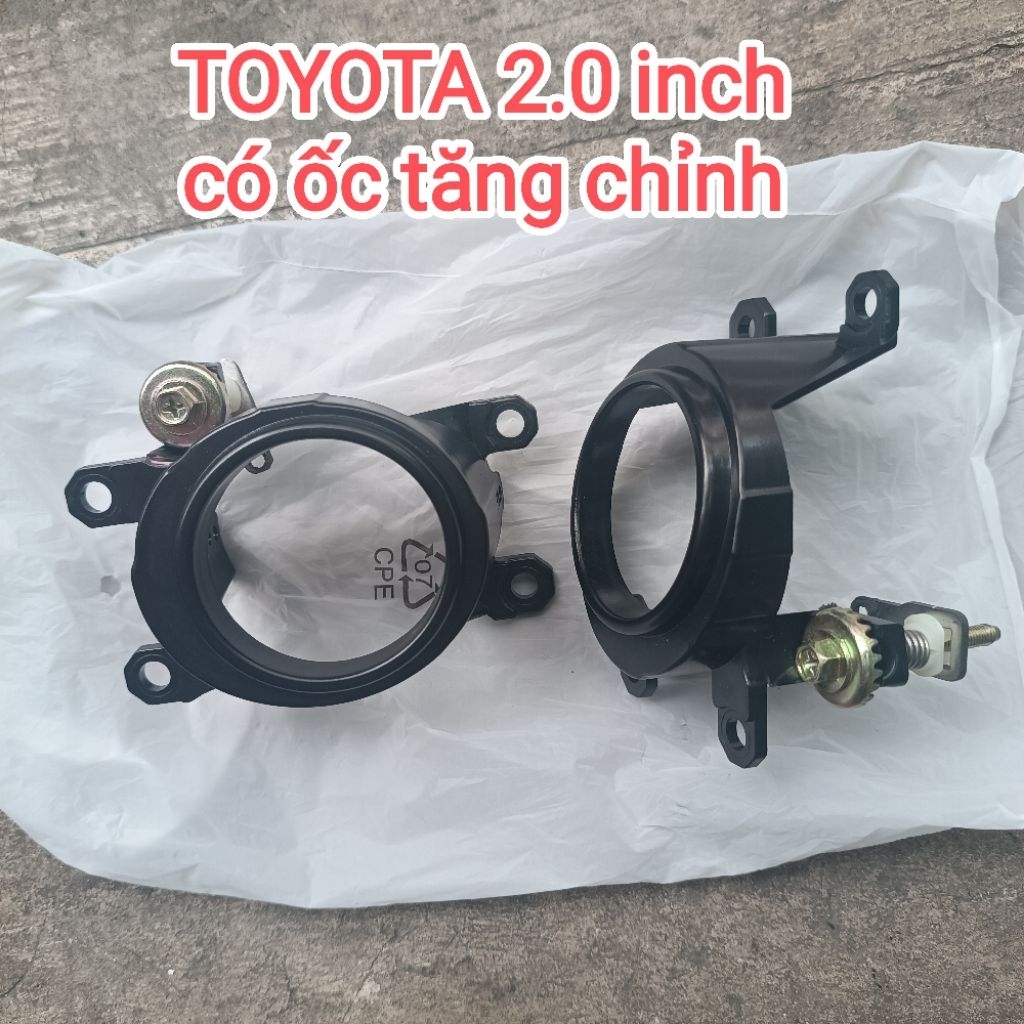 (Bát Toy 2.0") 1 cặp Bát gá bi gầm 2.0 inch dùng cho các dòng xe Toyota đời mới bi nhỏ kèm giắc chuy