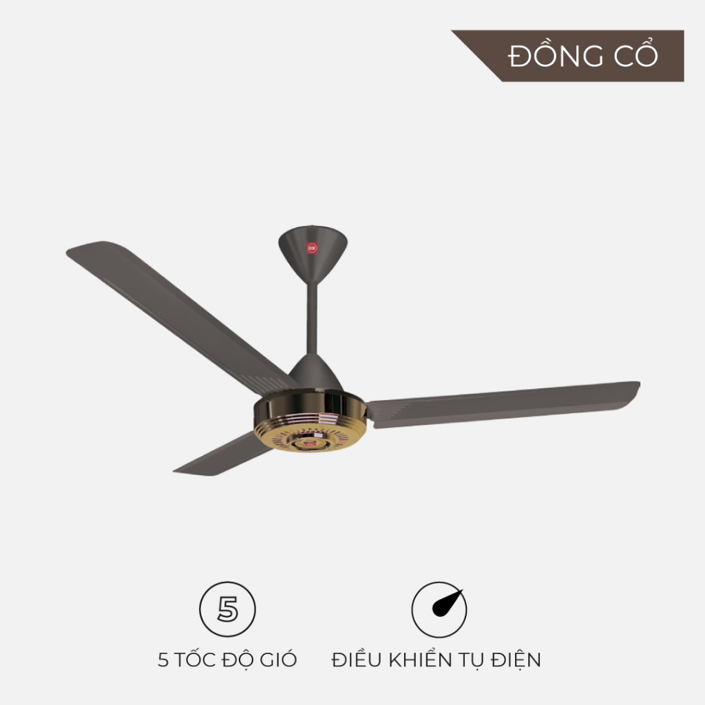 Quạt Trần KDK N56YG - 3 Cánh - 5 Tốc Độ - Chính Hãng Malaysia Bảo Hành 24 Tháng