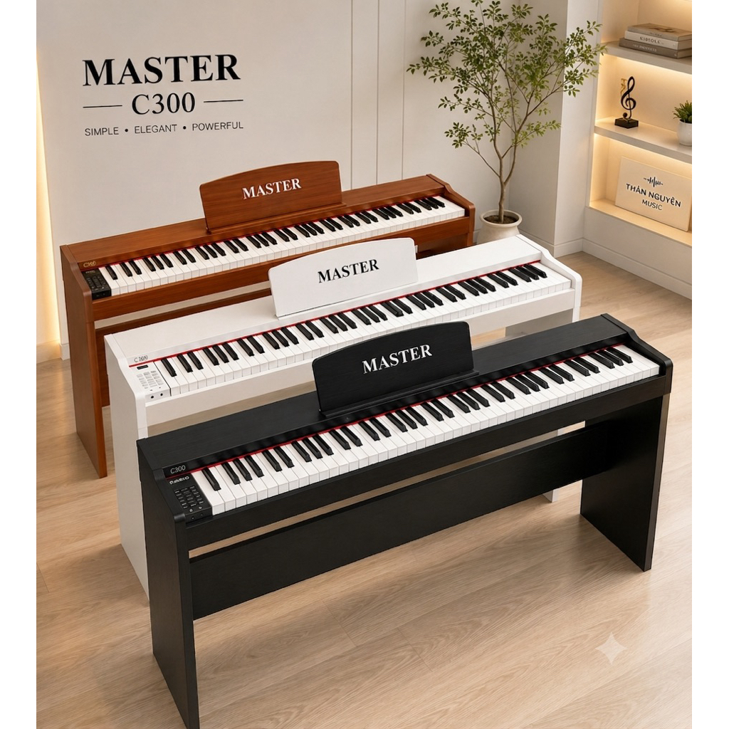 Piano Điện MASTER C300 88 Phím, Kết Nối Bluetooth , Giá Rẻ Âm Thanh Chân Thực Bán Chạy