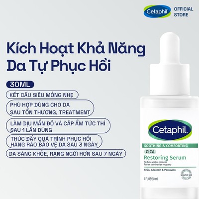 [SVIP] Serum tinh chất phục hồi chuyên sâu Cetaphil Soothing & Comforting Cica Restoring Serum 30ML