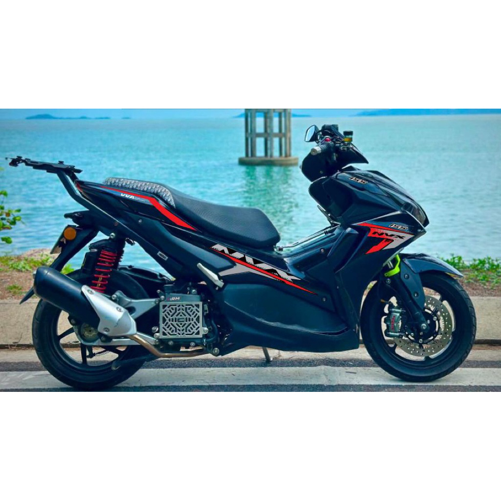 Tem NVX v2 mẫu N0707 đen đỏ