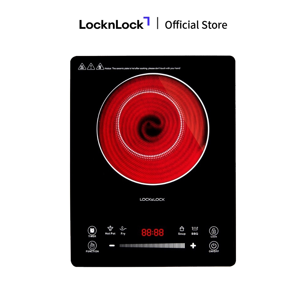Bếp hồng ngoại Lock & Lock, 220-240V, 50/60Hz, 2000W - Màu đen EJI421