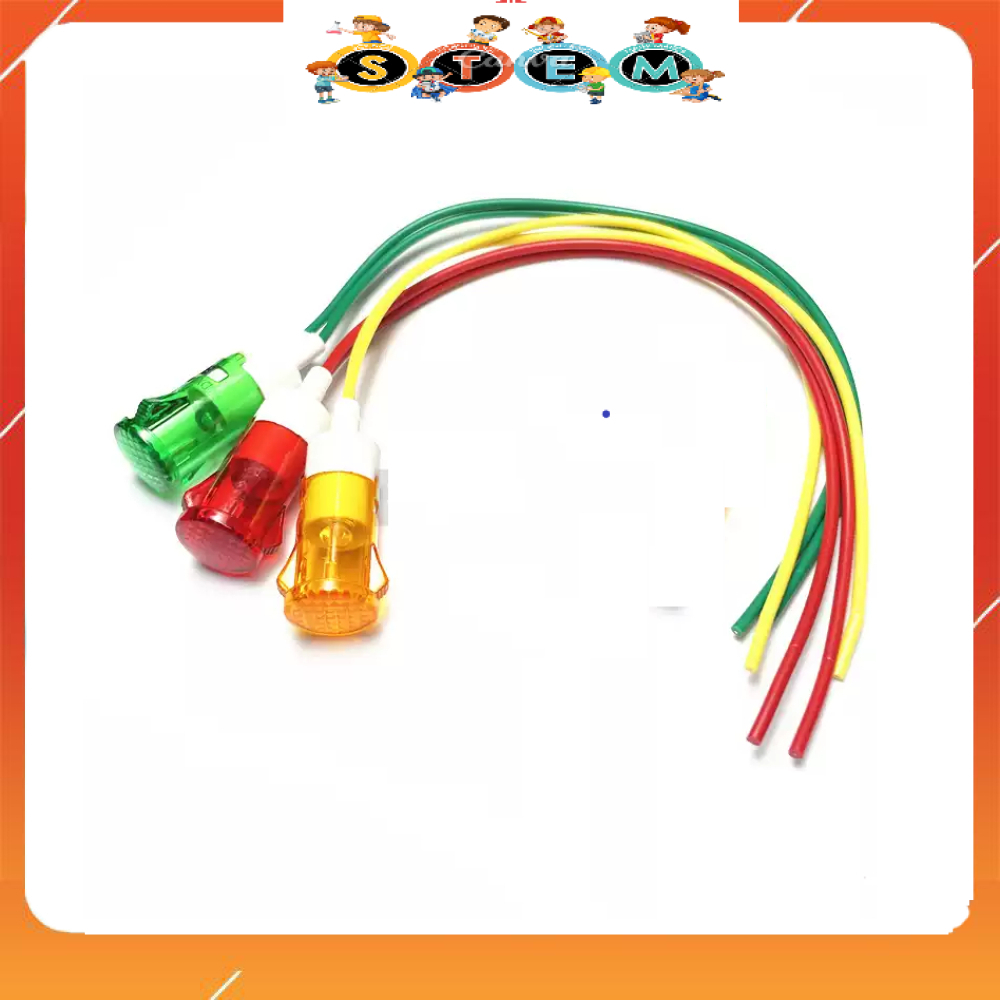 [Stem A-Z][G165] Combo 2 Chiếc Đèn Báo Tín Hiệu 220V Kèm Dây Dẫn MDX-14A, Đèn Led Báo Nguồn