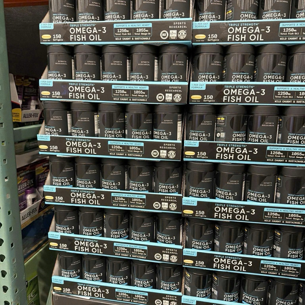 [BILL COSTCO US - DATE 29] 🍡DẦU CÁ SPORT RESEARCH OMEGA 3 - 150V