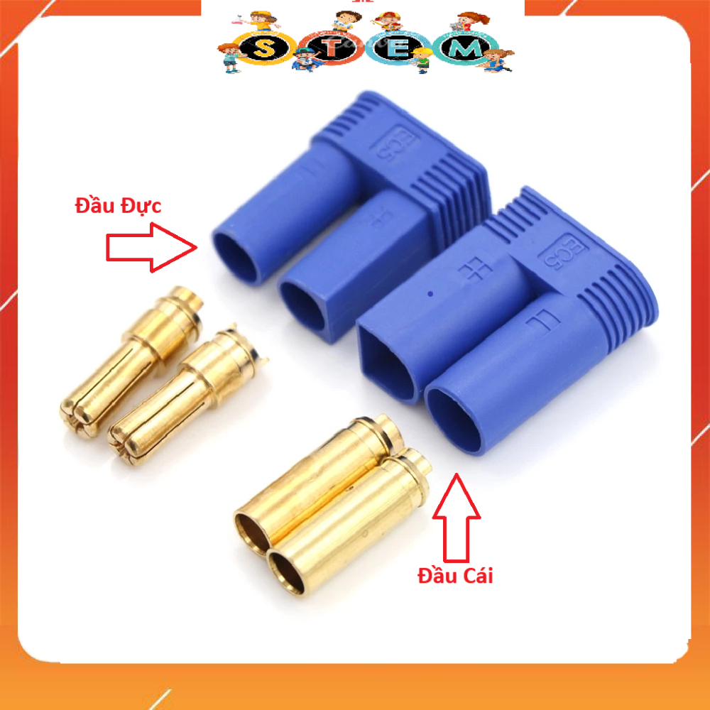 [Stem A-Z][G182] Đầu Cắm EC5 Đực Cái Cho Pin Lithium Máy Bay Mô Hình