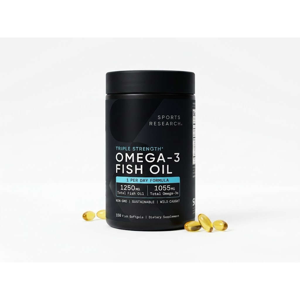 Viên uống bổ sung Dầu cá Omega 3 SR Triple Strength Fish Oil Sports Research (150 viên)