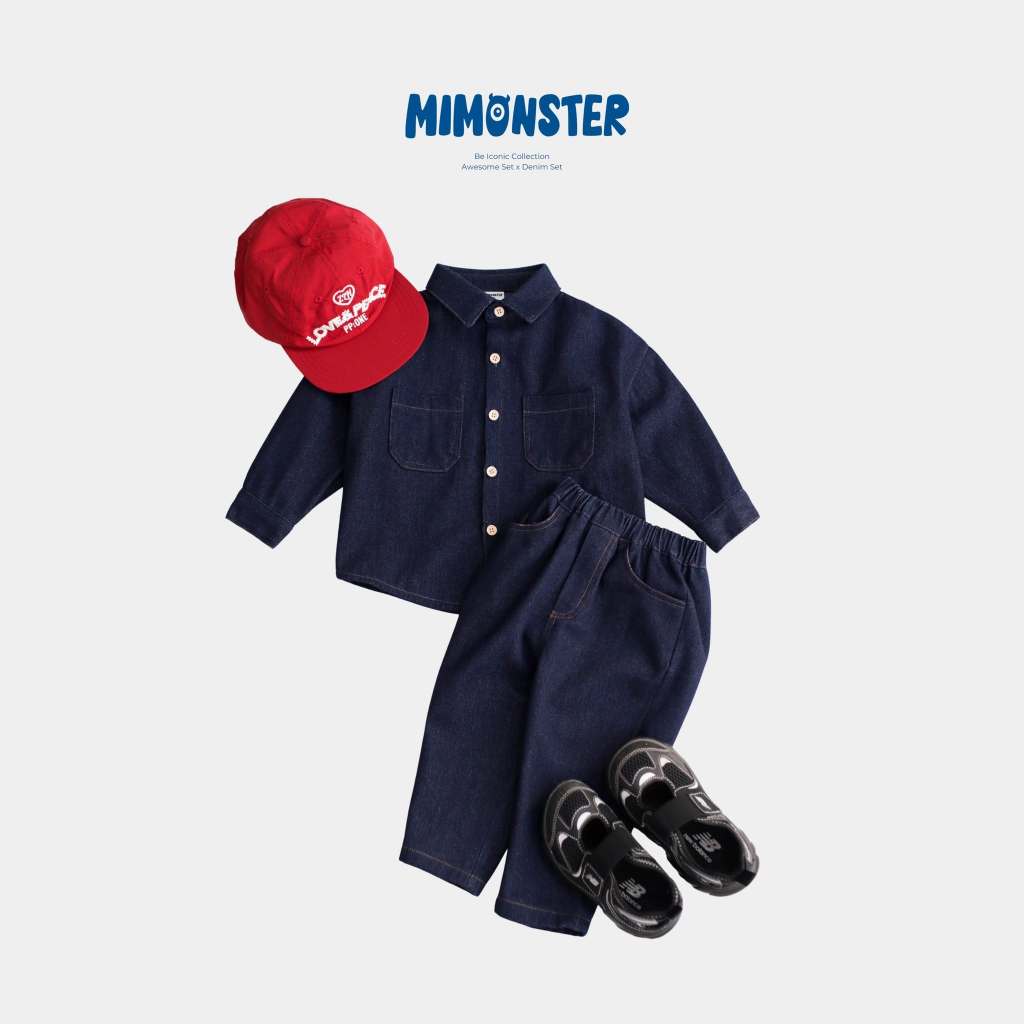 [MIMONSTER] Set Áo & Quần Awesome jeans cực chất cho bé trai