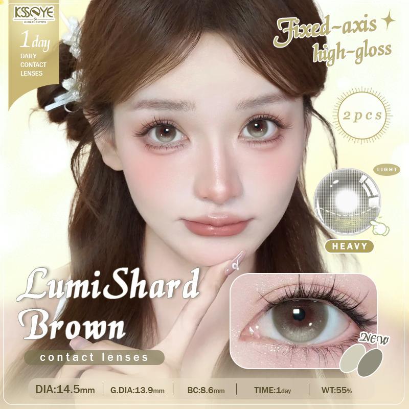 【Highlight Positioning】 Mill Creek Kính Áp Tròng Màu Nâu Highlight 14.5Lens Hàn Quốc Tự Nhiên Dùng 1