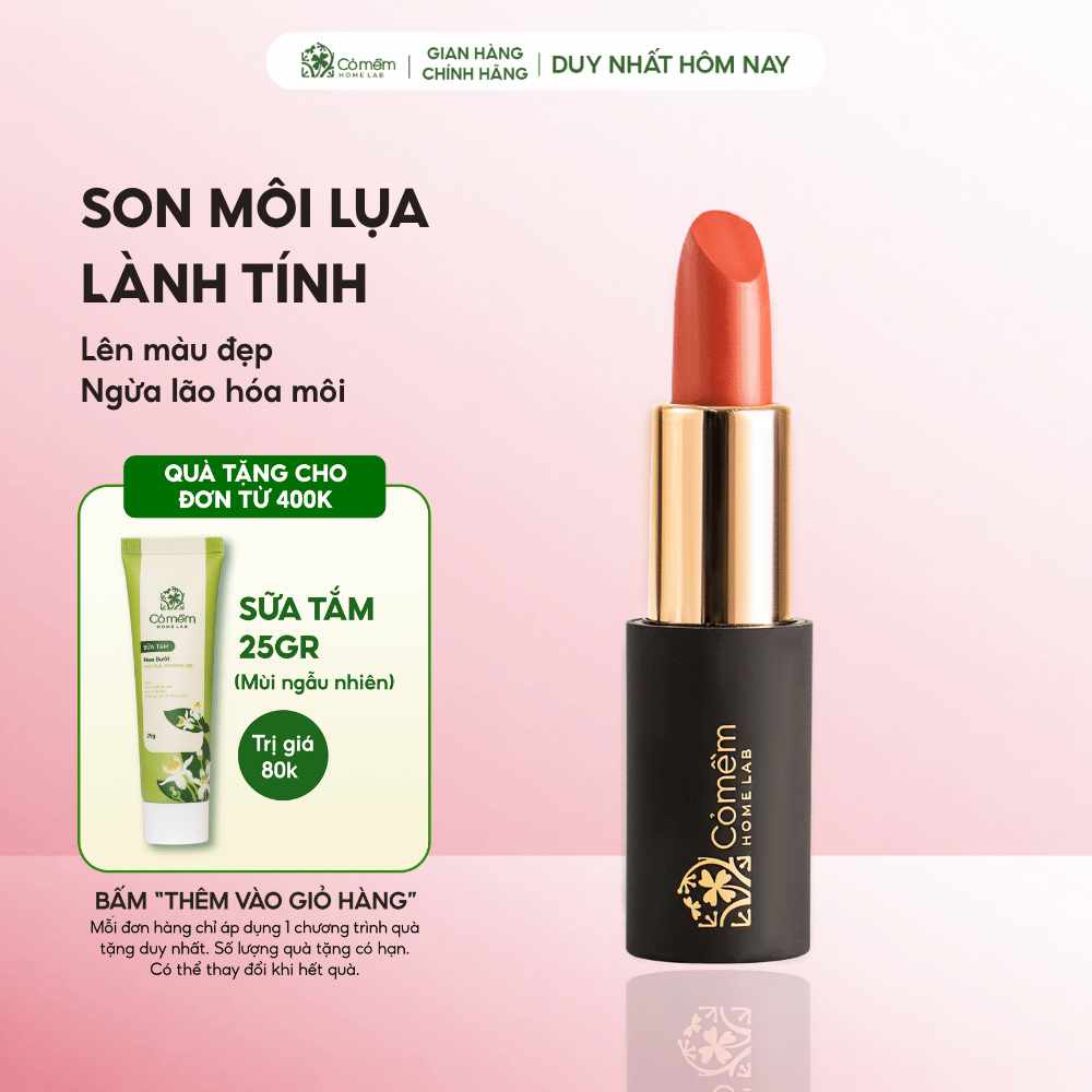 Son Môi Lụa Diễm Mềm Mịn Mướt Môi Cỏ Mềm 4g