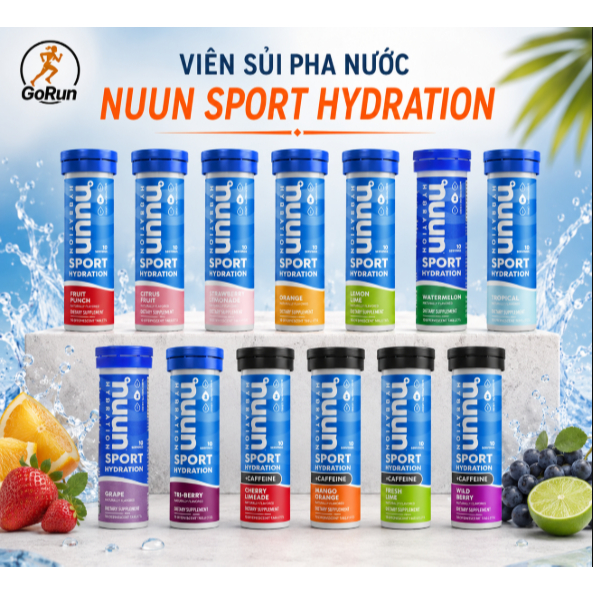 Viên Sủi Pha Nước Nuun Sport Hydration -Dùng Khi Chơi Thể Thao & Vận Động