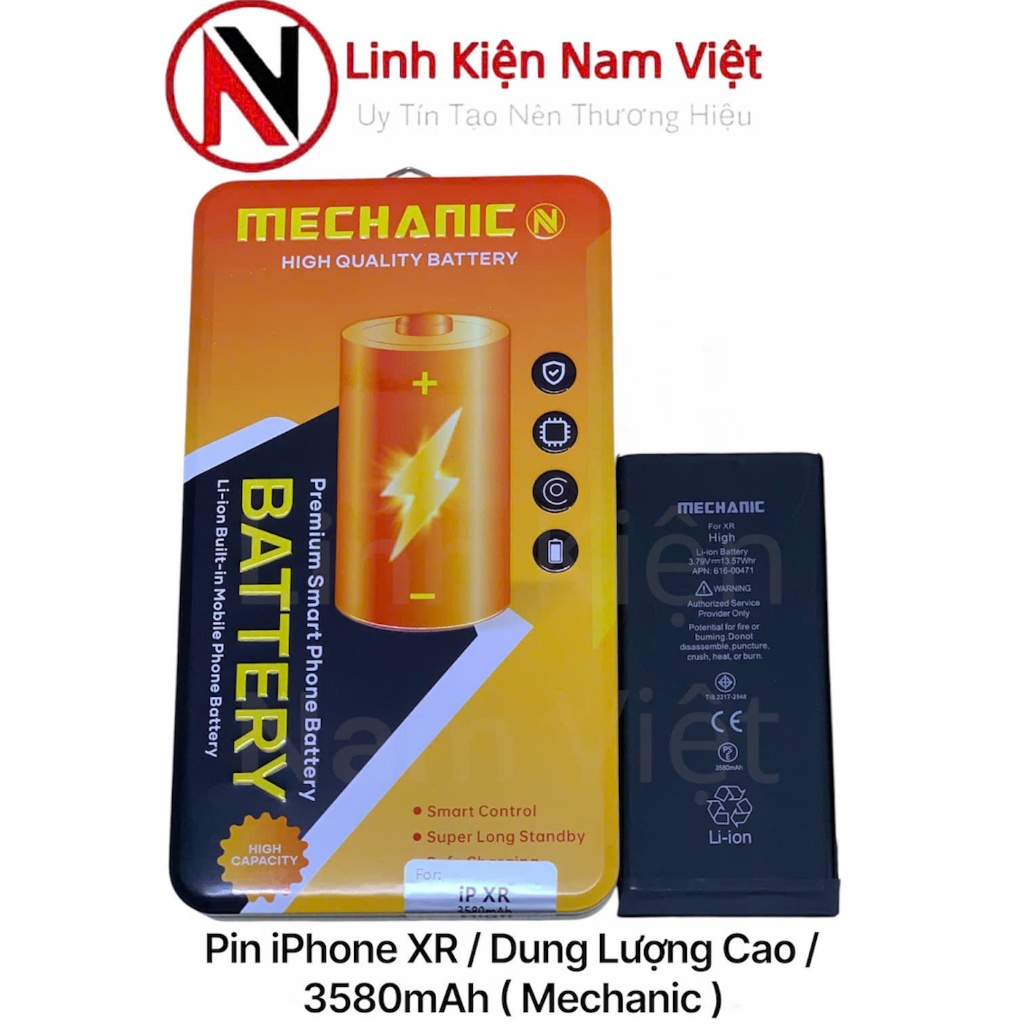 Pin iPhone XR / Dung Lượng Cao / 3580mAh ( Mechanic )
