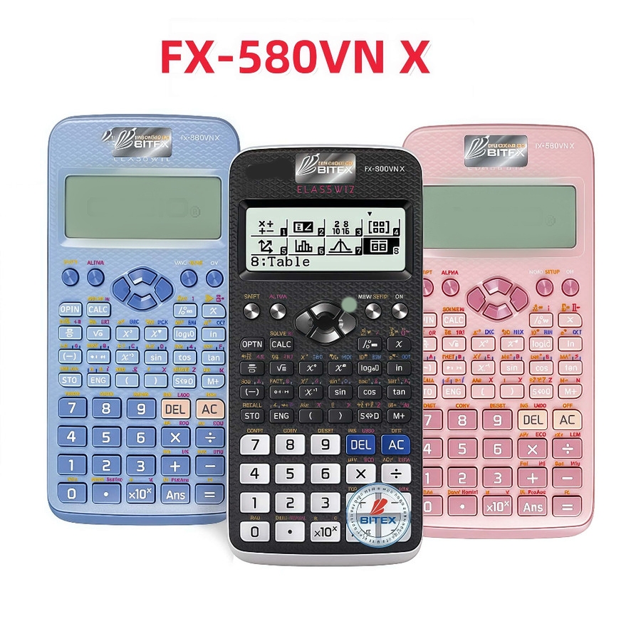 Máy tính CASIO 580VNX CŨ 580VNX CŨ CHÍNH HÃNG dành cho học sinh cấp 3 cấp 2 chuyên dụng cho phòng th