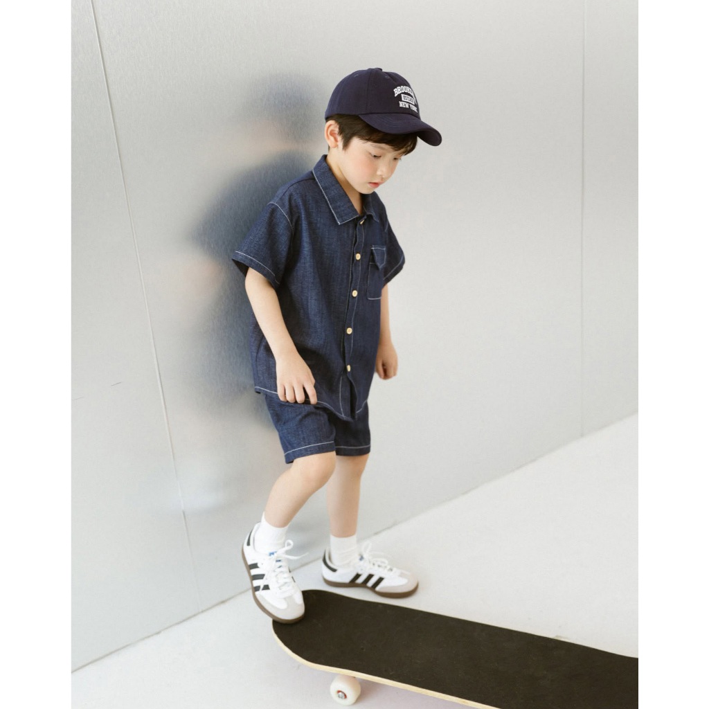[MIMONSTER] Set Áo và Quần Breeze jeans mềm thời thượng cho bé trai