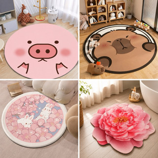Thảm tròn thảm decor chân bàn, bàn trà hình thú siêu xinh