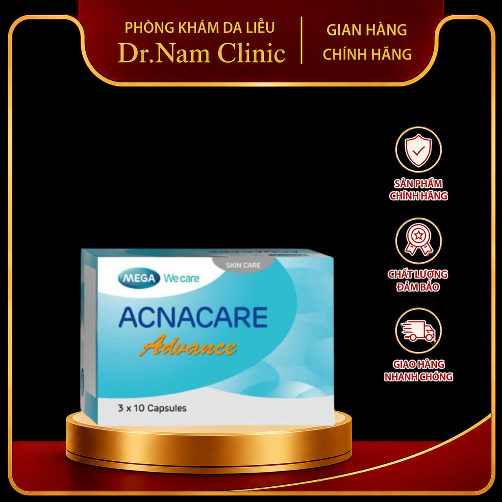 (Phòng Khám Da Liễu) ACNACARE Advance Viên Uống Hỗ Trợ Giảm Mụn Và Kiểm Soát Dầu / Bã Nhờn