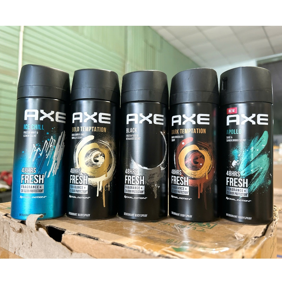 [Hàng Công Ty] Xịt Nước Hoa Khử Mùi Toàn Thân Axe 135ml Black Night, Apollo & Ice Chill Dành Cho Nam