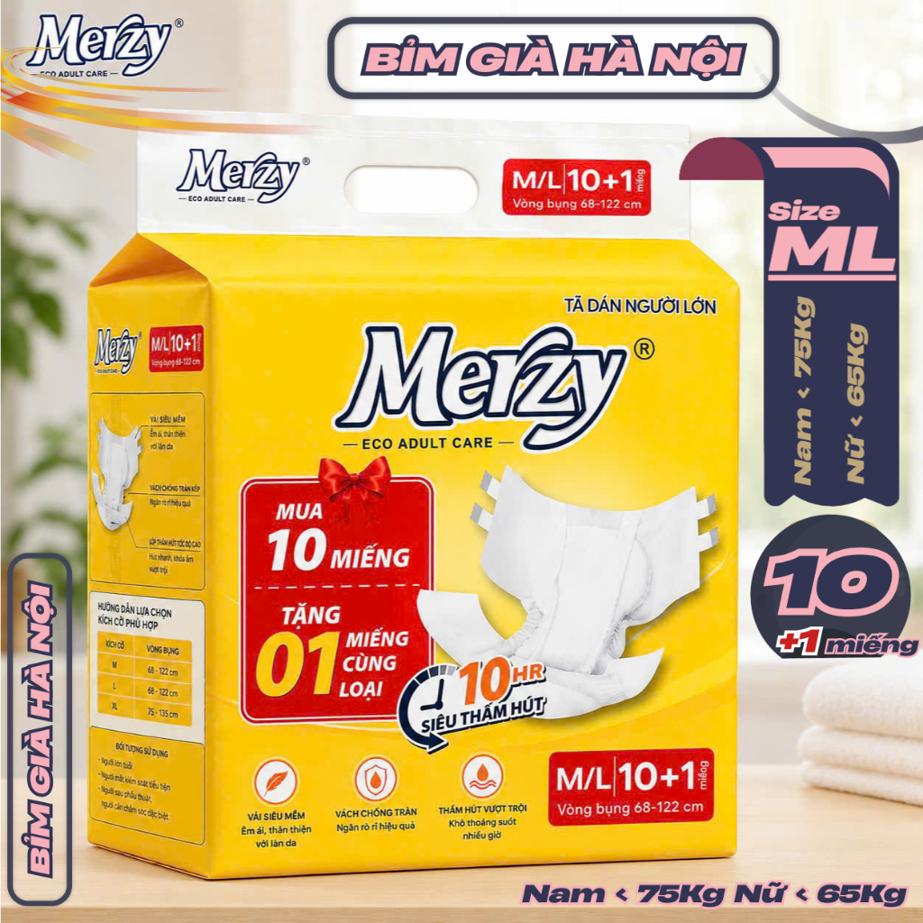(20m Vàng) Bỉm già Merzy M20 ML20 XL20 Merzy siêu thấm chống tràn #merzy #tã merzy #bỉm merzy #tã gi