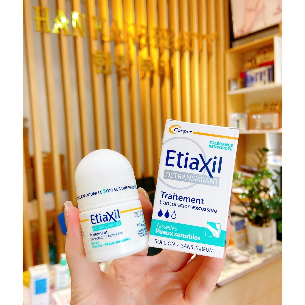 [SĂN DEAL] Lăn nách khử mùi Etiaxil 15ml màu xanh Pháp, Dùng cho da nhạy cảm, Khử mùi hôi nách, Ngăn