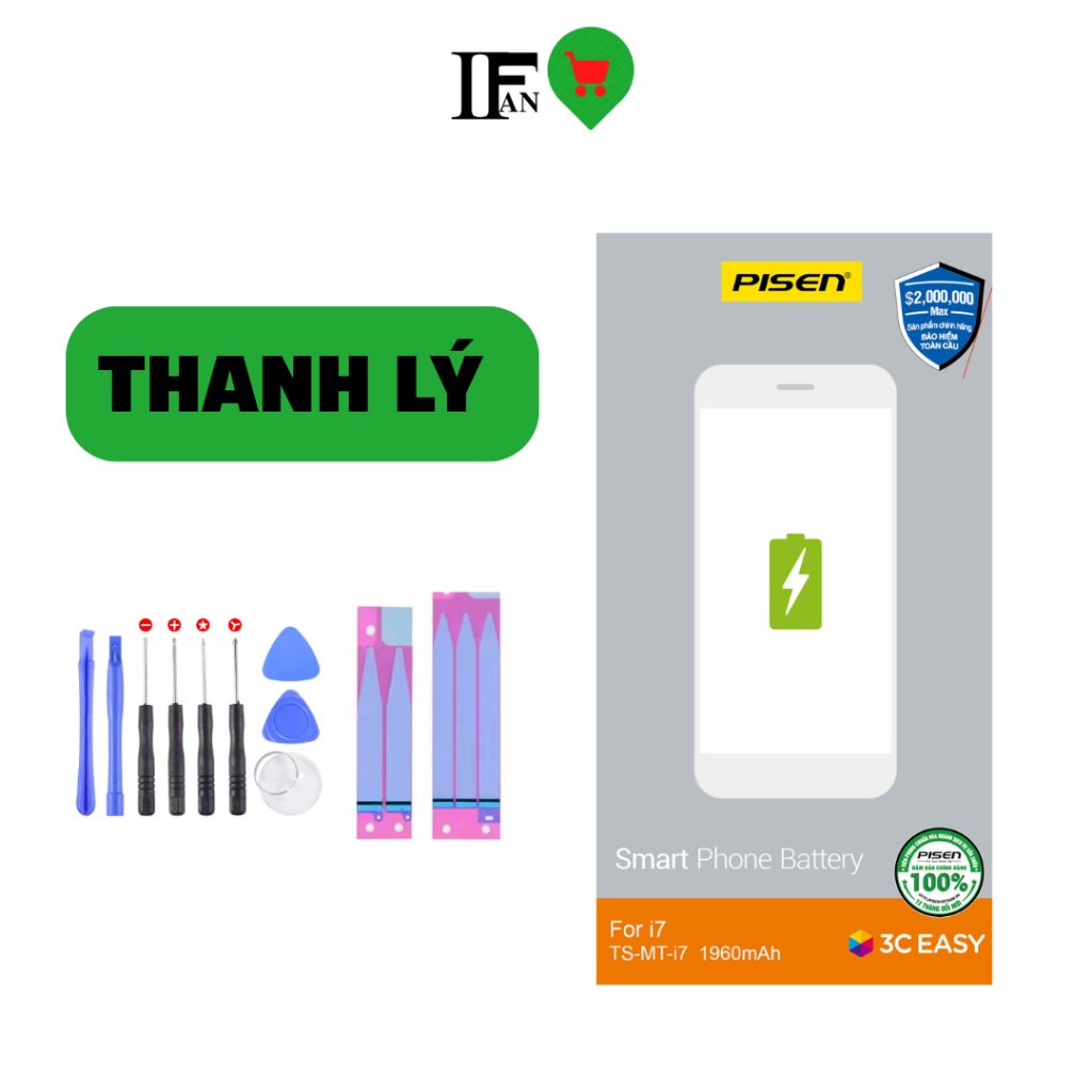 Thanh Lý - Pin Pisen for iPhone 7 Dung Lượng Chuẩn Chính Hãng Việt Nam