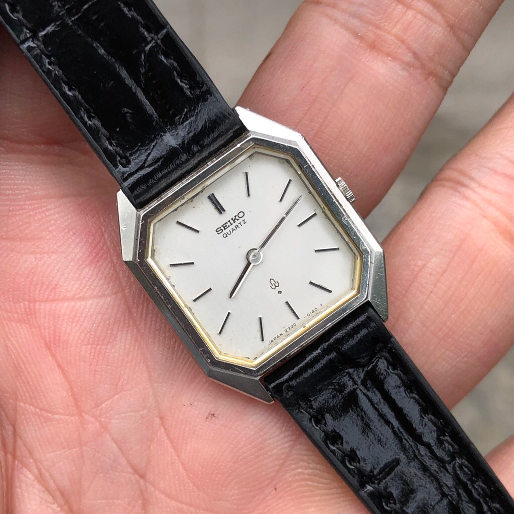 Đồng hồ Nữ SEIKO  tank vintage dây da