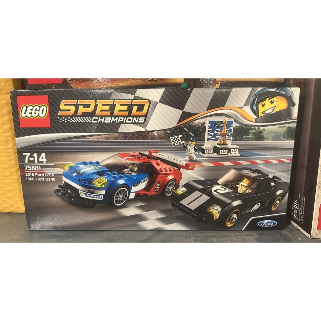 MÔ HÌNH LEGO 75881 - Speed Champions - 2016 Ford GT & 1966 Ford GT40 [CHÍNH HÃNG]
