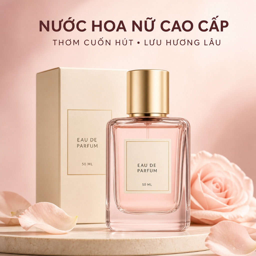 Nước Hoa Nữ LUMÉA ROSE EDP 50ml – Hương Hoa Hồng, Vanilla, Thanh Lịch Cuốn Hút