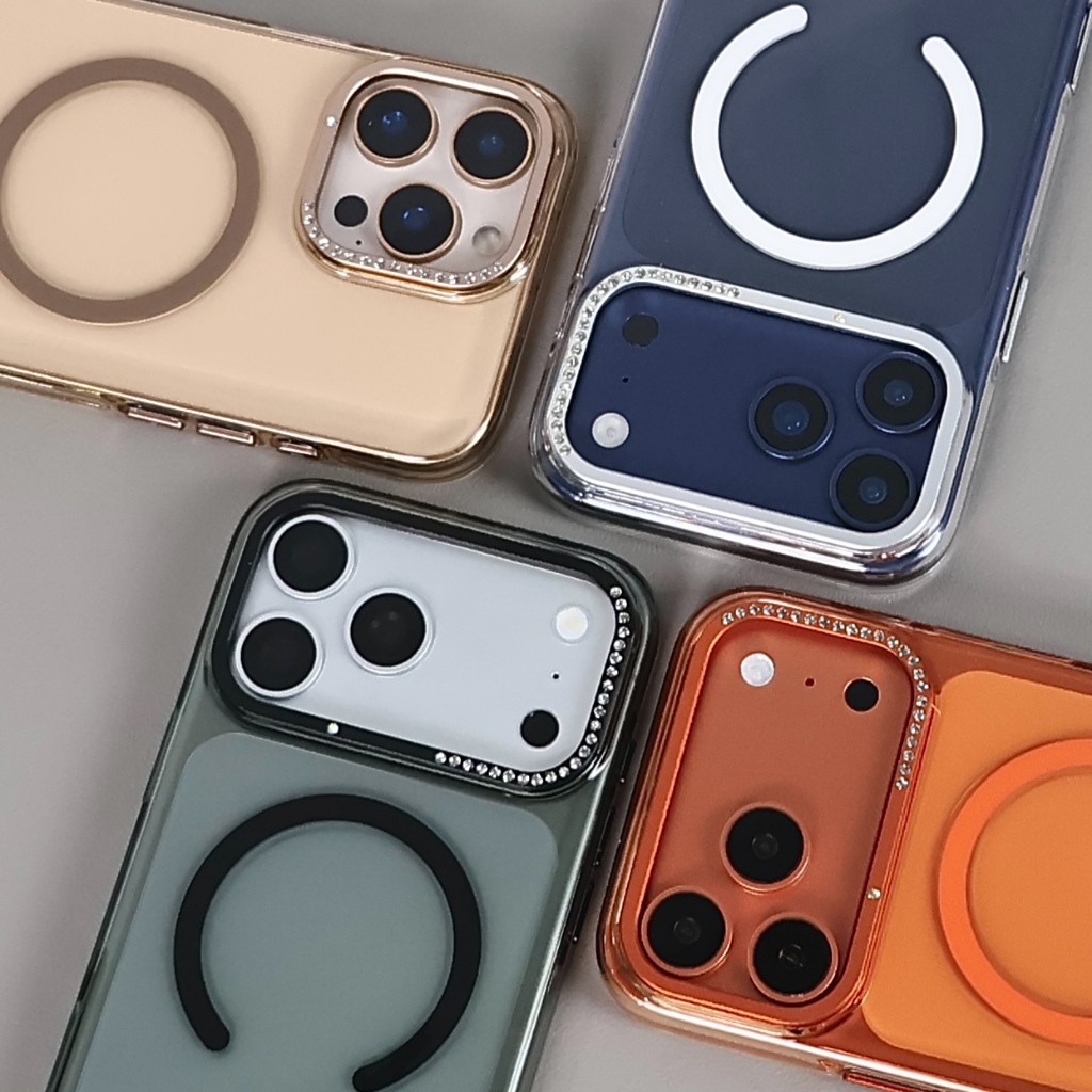 Ốp iphone LIKGUS DIAMOND MAGSAFE CASE Với thiết kế khung kim loại nguyên khối đính đá CZ tinh xảo