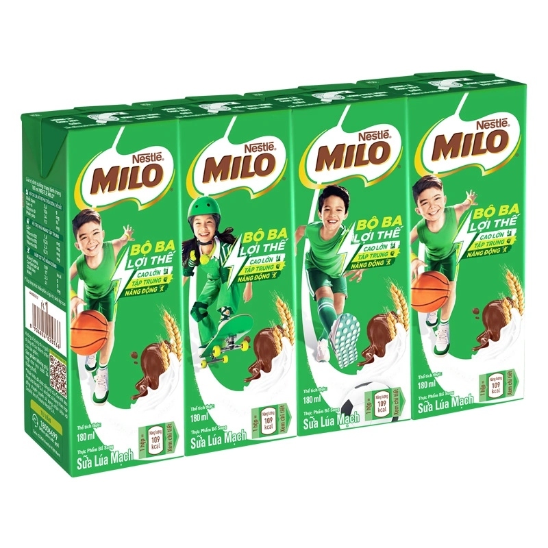 Thùng 48 Hộp Sữa Lúa Mạch Nestle MILO 180ml (48 Hộp x 180ml)