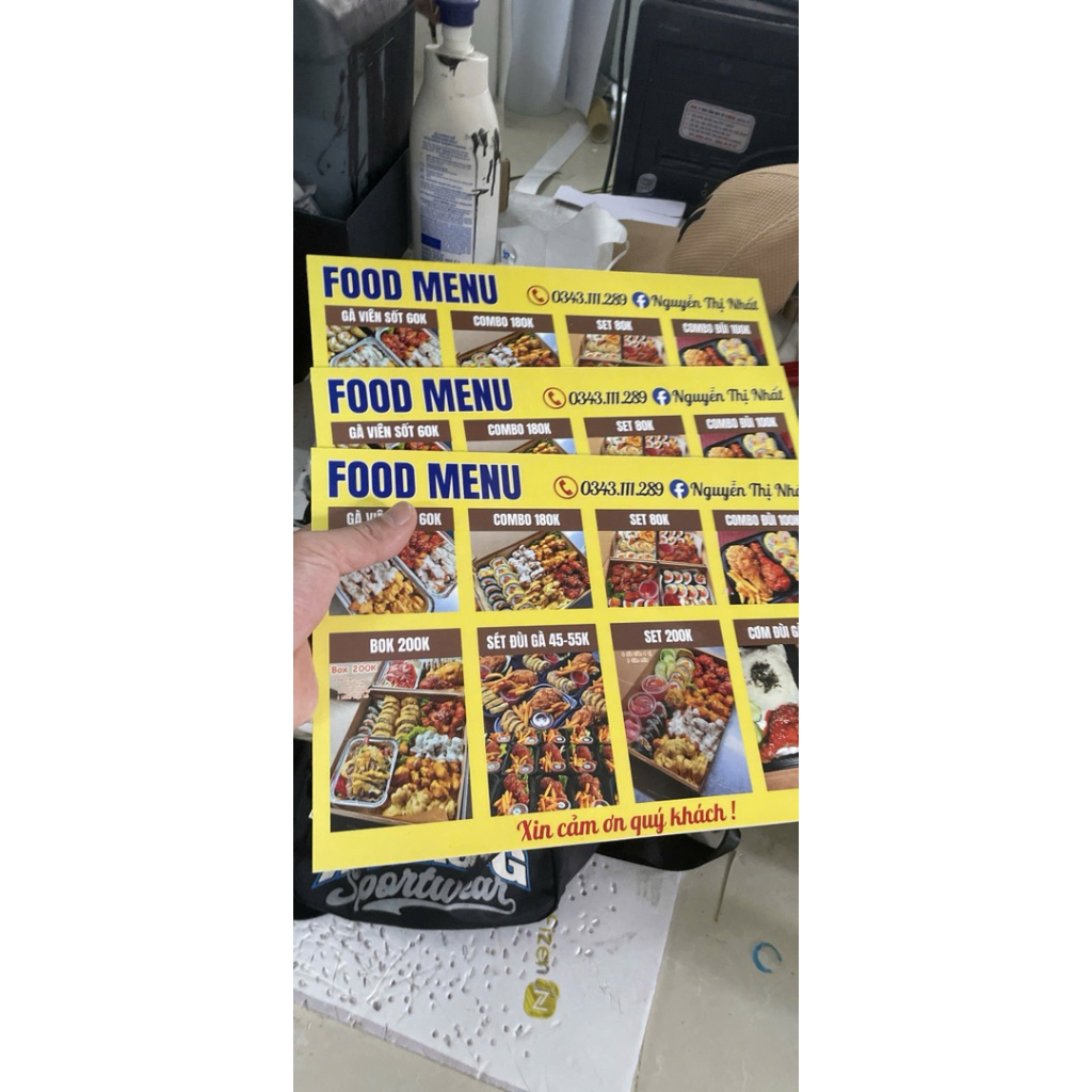 [Miễn phí thiết kế] Menu Fomex - Menu Nhựa - Menu ép plastic in theo yêu cầu - Chống nước, Chất Lượn