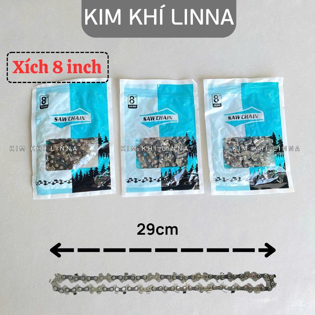 Xích máy cưa pin 8 inch phụ kiện  xích thay thế các máy cưa xích pin máy cưa gỗ cầm tay , máy cưa xí