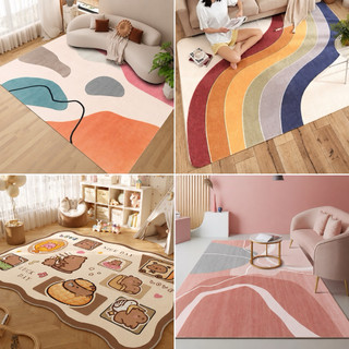 Thảm trải sàn, decor phòng khách kích thước lớn