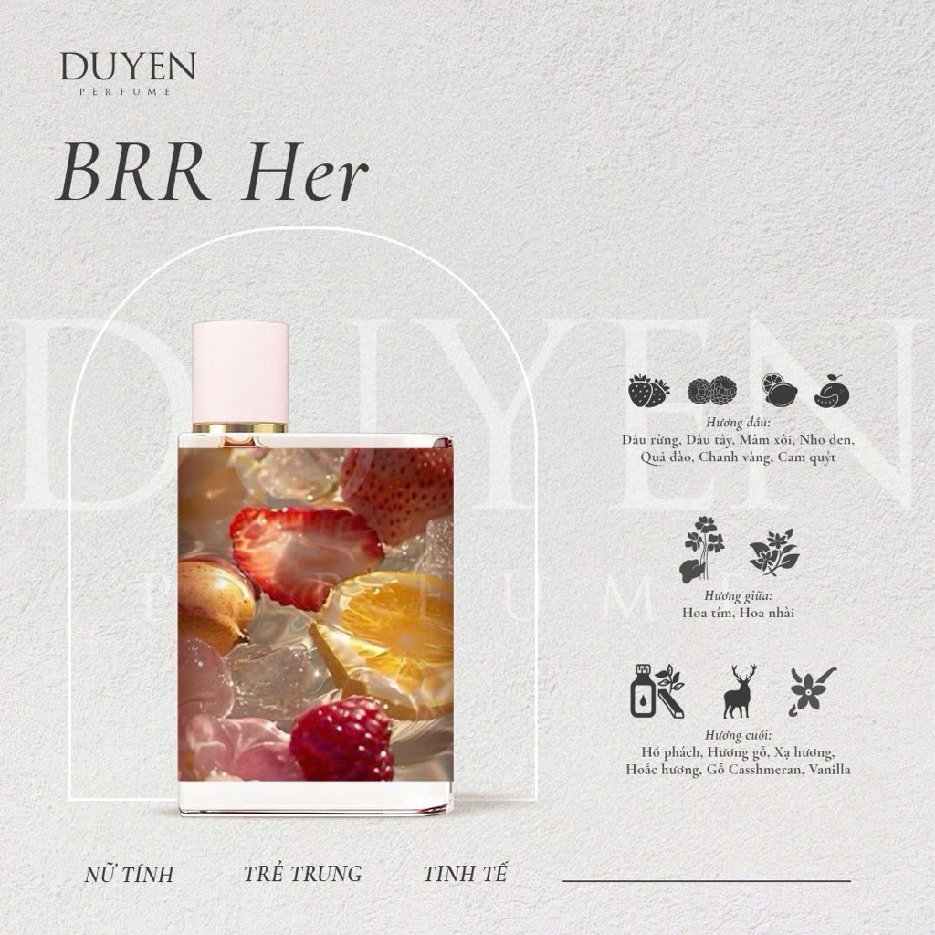 Nước hoa Nữ BBR HER Ngọt ngào Quyến rũ Dễ thương duyenperfume