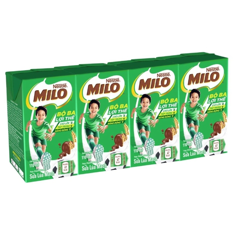 Thùng 48 Hộp Sữa Lúa Mạch Nestle MILO 110ml (48 Hộp x 110ml)
