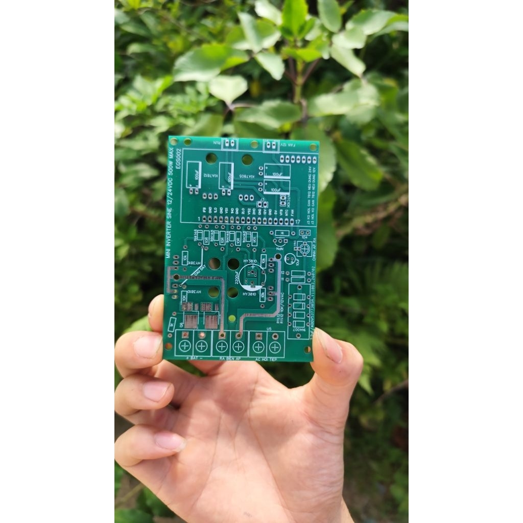 PCB mạch inverter sine chuẩn egs002 hỗ trợ 12/24V 3-500W( đang chờ pcb về)