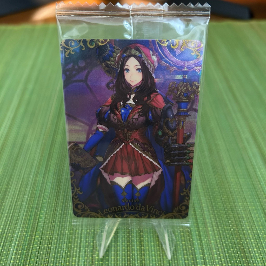Thẻ metal wafer FGO SR Leonardo da Vinci