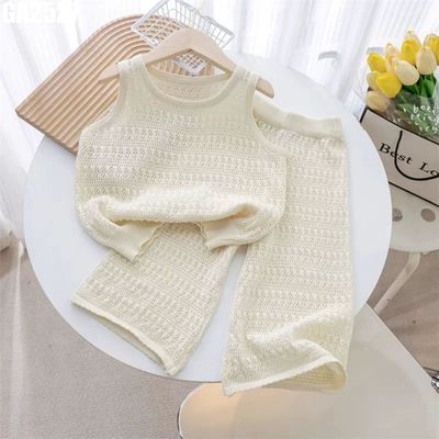 Set Áo Sát Nách Xòe Quần Ống Rộng Xám Cho Bé Gái 1-8 Tuổi MINTSCLOSET Quảng Châu - GA2334 GA2549