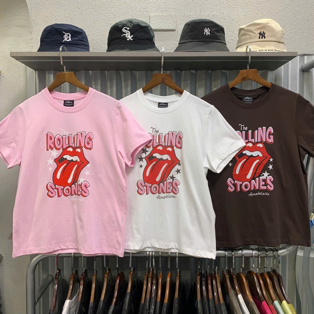 [AUTH] Áo Thun NỮ AD.LV ROLLING STONES 2026 mới - Unisex Nam Nữ Authenitc - Hãng chuẩn Korea Hàn