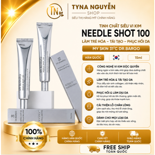 Tinh Chất Siêu Vi Kim Needle Shot 100 Làm Trẻ Hóa,Tái Tạo, Phục Hồi Da My Skin 31°C Dr.Bargo