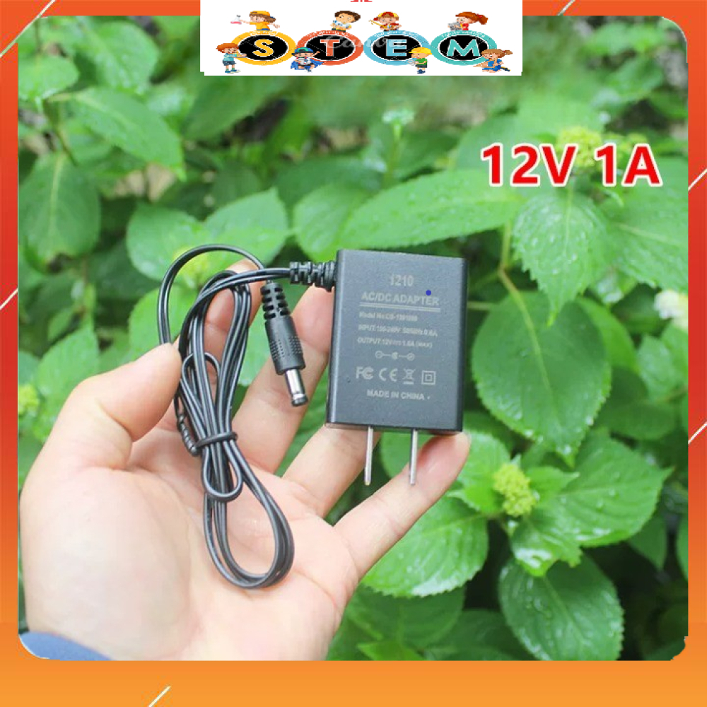 [Stem A-Z][G158] Nguồn 12V 1A Phích Cắm 5.5x2.1mm, Nguồn Adapter 12V 1A