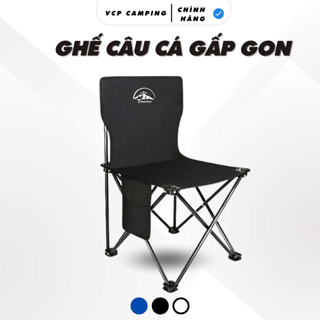 Ghế Camping Gấp Gọn T Mountain, Ghế Xếp Câu Cá, Ghế Dã Ngoại Du Lịch Cắm Trại Chịu Tải Tốt - GCC1