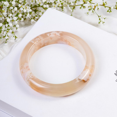 Vòng Mã Não Hoa Anh Đào Thiên Nhiên Mã 1001 Ni 56 Chột 13mm - Ngọc Trai Trường Thịnh