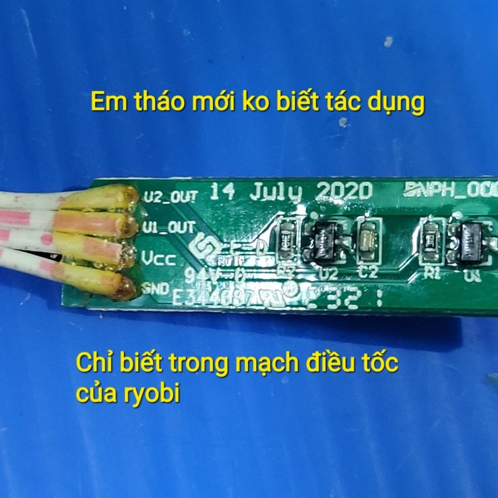 2 mạch không rõ công dụng tháo mạch điều tốc ryobi