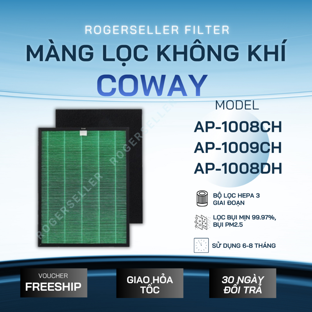 Màng Lọc Không Khí Coway AP-1009CH, AP-1008CH, AP1008DH, Màng lọc Hepa Coway, bộ lọc không khí Coway