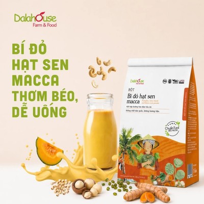 Bột bí đỏ hạt sen macca Dalahouse duy trì năng lượng ổn định, giảm mệt mỏi túi 300 gr