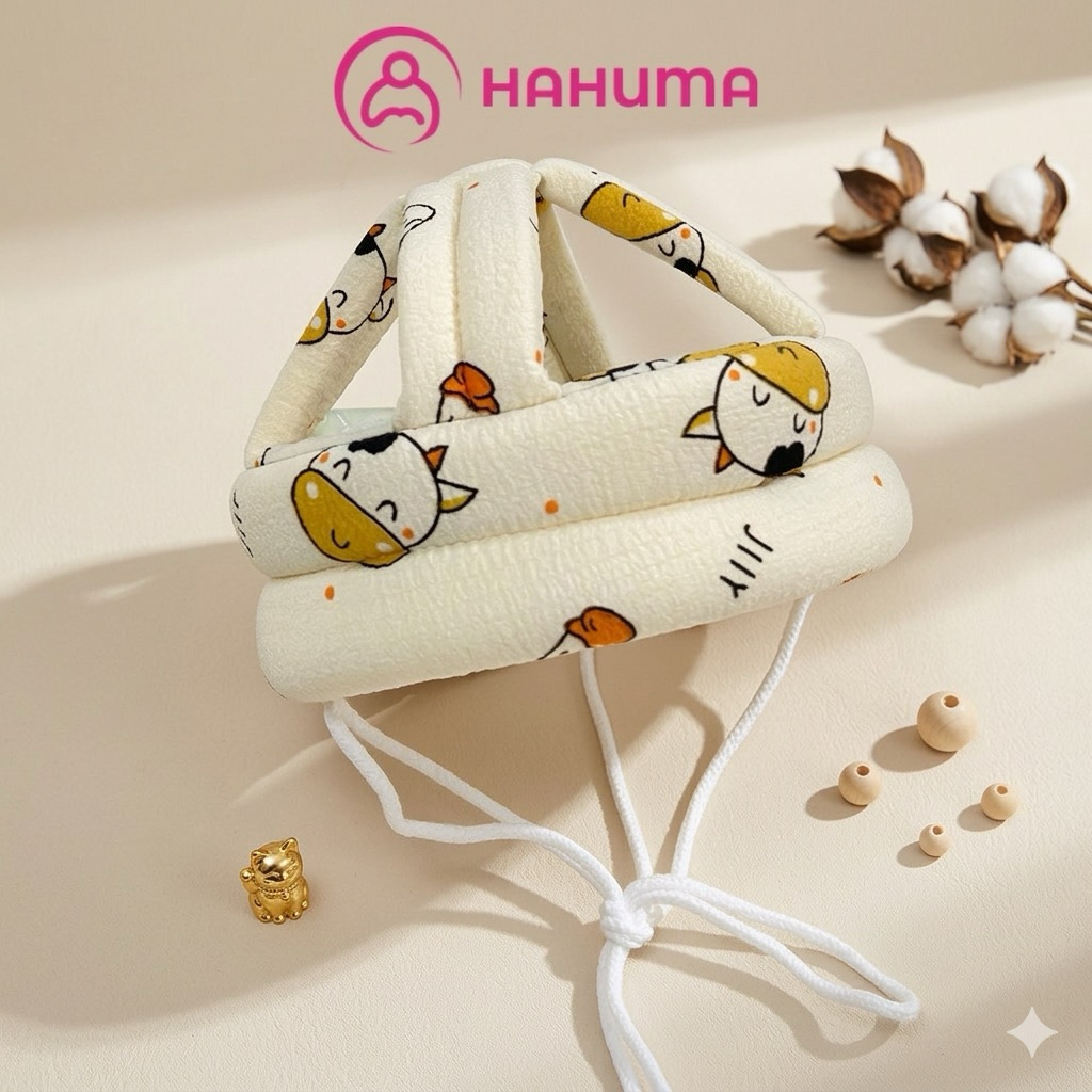 Mũ Bảo Hiểm Hahuma Cho Bé Tập Bò, Tập Đi – Mũ Bảo Vệ Đầu Tránh Va Đập 360 Độ