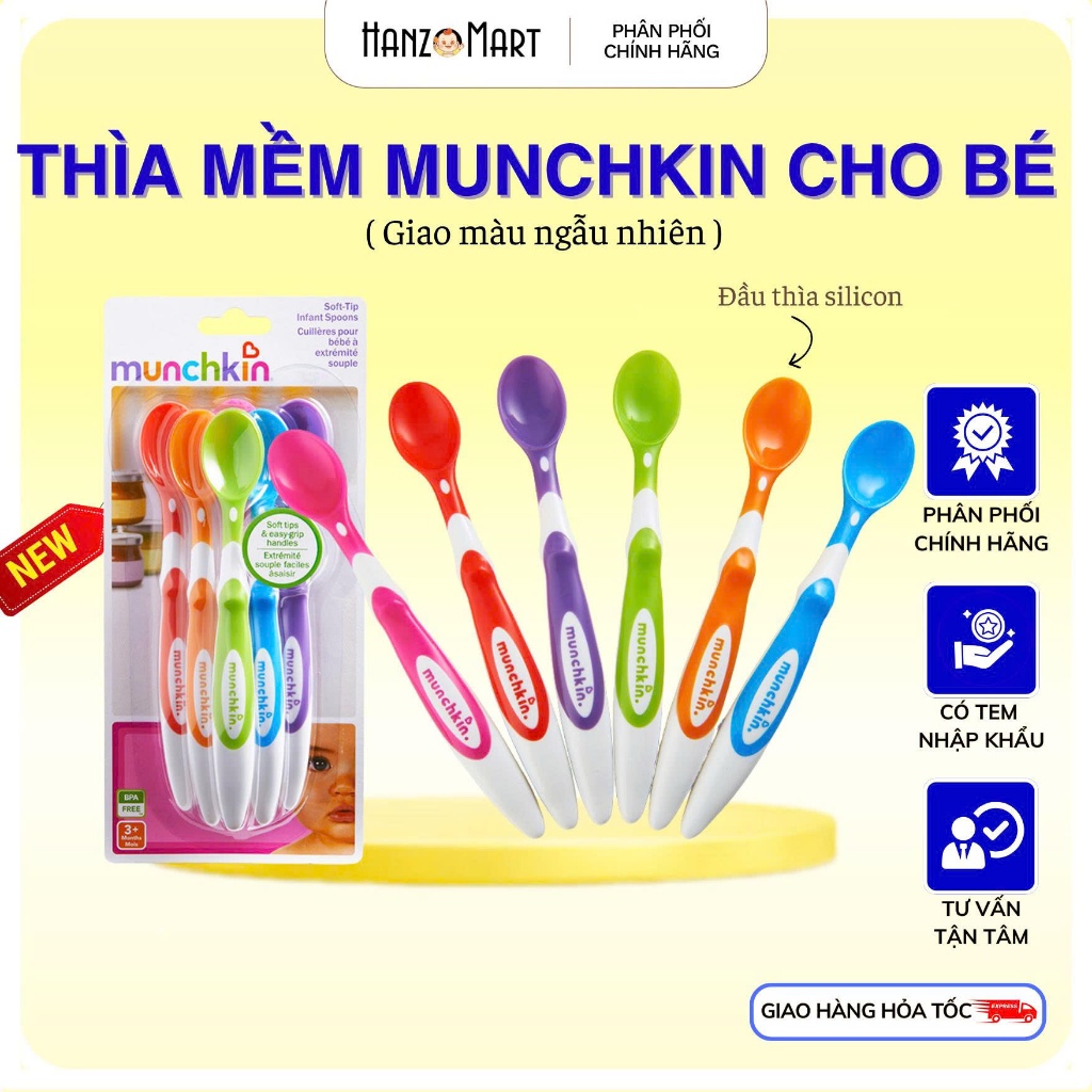 Thìa mềm Munchkin silicon cho bé ăn dặm - hanzo2009