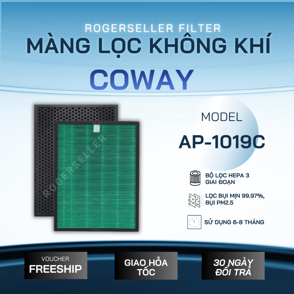Màng Lọc Không Khí Coway Cartridge AP-1019C, Màng lọc Hepa Coway AP-1019C, bộ lọc không khí Coway