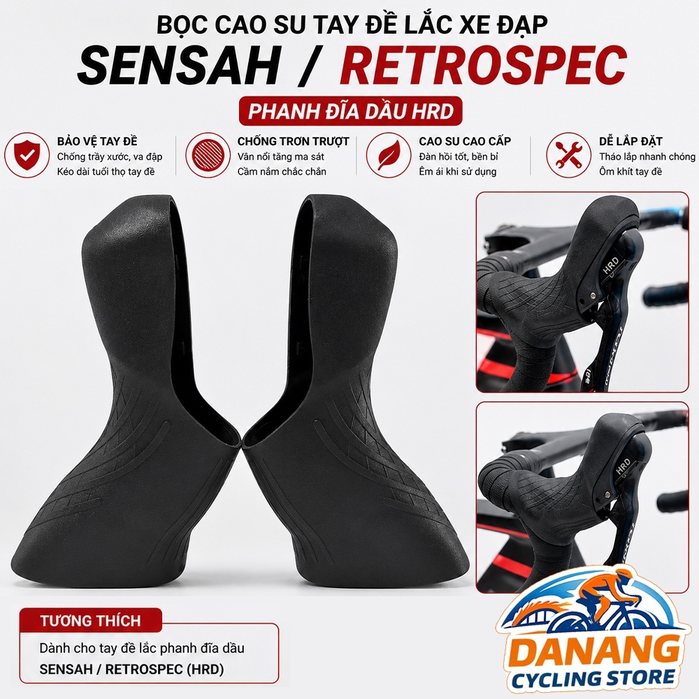 Bọc Cao Su Tay Đề Lắc Xe Đạp SENSAH – Dùng Cho Sensah / Retrospec (Phanh Đĩa Dầu HRD)