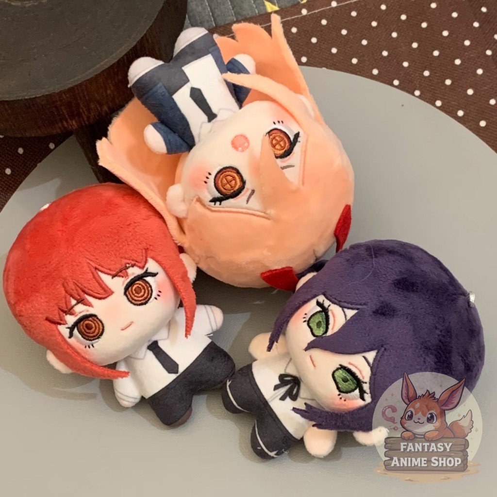 Búp bê bông 10cm Chainsaw Man Power Reze Makima móc khóa nhồi bông anime