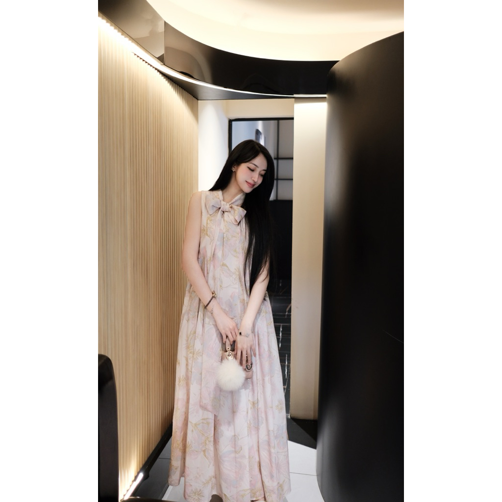 HERBIE | Đầm voan maxi dài xếp ly | Rosalie Dress